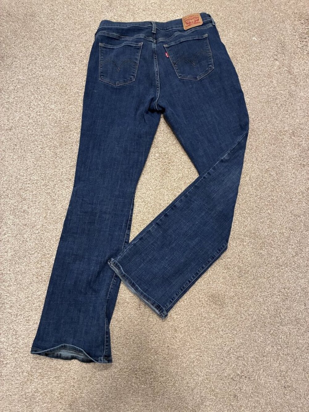 Levi's Womens Mid Rise Bootcut Jeans Dark Wash Stretch Denim Size 8